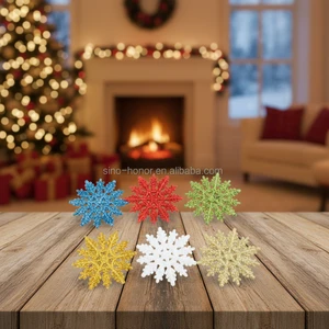 Christmas Snowflake with Gold Glitter