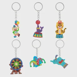 Circus Animal Keychain PVC Cute Keychain Party Favors for Kids Keychains Valentine's Day Gifts Birthday Party Supplies Souvenir