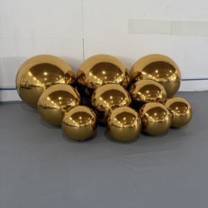 OEM Large Reflective Gold Inflatable Disco Ball High Shine Mirror Finish Waterproof Easy Setup For Outdoor Advertising Festival