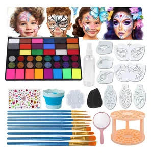 New 54-color Water-soluble Body Face Paint Kit for Halloween Christmas Festival Costume