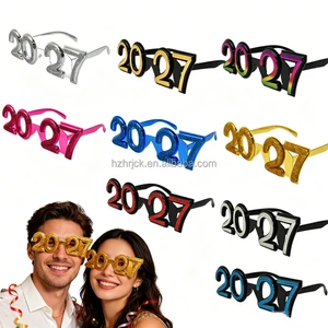 New Year Eve Holiday Event Party Supplies Plastic Silver Blue Hot Pink Sunglasses Photo Props