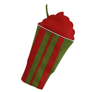 Personalized Polyester Ice Cream Cone Design Custom Holiday Stockings RED/BLUE 10x19inch Soft for Fireplace Festive Christmas