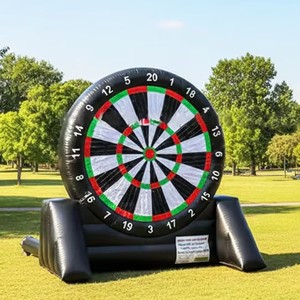 Inflatable Football Carnival Game Dart Board Jeu De Flechettes De Football Gonflable with Blower for Party Rental Equipment