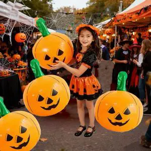Cross-border Stock PVC Inflatable Pumpkin Halloween Toy Festival Atmosphere Decoration Prop Indoor Outdoor Decor