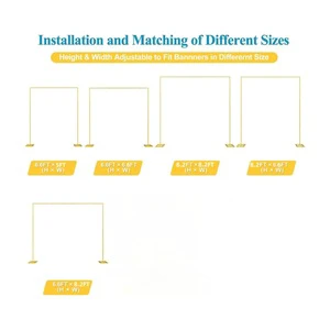 Square Arch Background Stand Frame Steel Support for Birthday Party Garland Decoration Wedding Setup Props