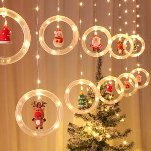 Wholesale PVC LED Christmas Tree Lights Decoration USB Power Ornament Hanging Light for Christmas Decorations