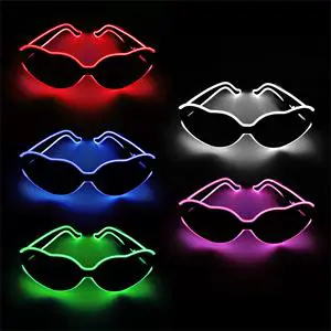 Valentine's Day Heart Bachelorette Party Glasses Fluorescent Rave Festival Girl Light Glasses Neon Party Favor Sunglasses