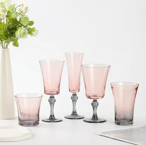 Luxury Handmade Europe Style Eco-Friendly Long Stem Lightweight Reusable Wine Glasses for Wedding Party Home Decor & Gift