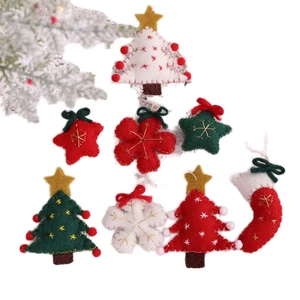 Christmas Decoration Felt DIY Tree Hanging Ornaments Snowflake Gifts