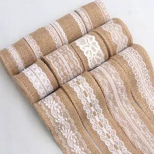 Jute Lace Woven Tape, Vintage Decor Ribbon, DIY Handmade Bow Material, Burlap Ribbon for Christmas Tree Ornaments