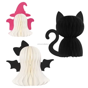 Halloween Standing Paper Decoration Honeycomb Cats Ornament Party Supplies Eco-friendly Home Decor