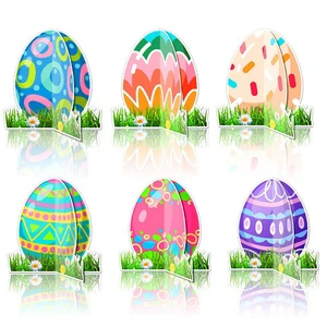 Colorful Easter Decorations Desktop Ornaments Small Flags Gifts for Indoor Parties