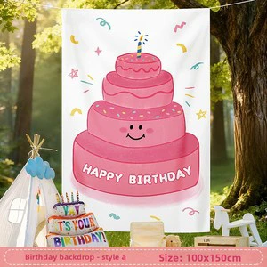 Baby's First Birthday Cake Decoration Backdrop for Boys and Girls Party Outdoor Photo Props Scene Setup China