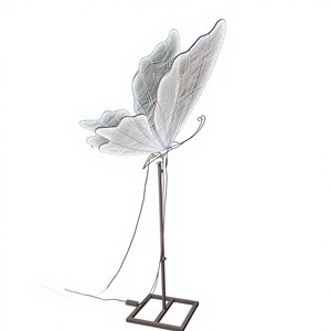Wedding Props Electric Light-Up Fabric Butterfly Wings Ceiling Hanging Stage Decoration Aisle Guide Path Marker Ornaments