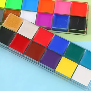 12 Colors Water-Based Makeup Kit Washable Body and Face Paint for Kids for Oil Painting and Art Supplies