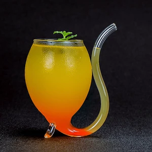 Vampire Borosilicate Glass Shot Glasses with Straw Novelty Wine Cup for Party Decoration Promotional Party Supplies