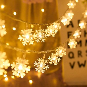 MAIZ Christmas LED String Lights Snowflake and Globe Shapes 3 Meters Warm White Indoor Use Hanging 2-Year Warranty