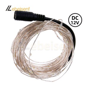 LED Light String IP65 5M 50LEDs 10M 100LEDs DC 12V Female Plug Outdoor Waterproof Wedding Christmas Decoration Copper Wire Lamp