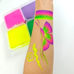 120g Rainbow Face Painting Kit with Natural Plant Paint Sticks for Children's Festivals & Halloween-Customized Colors