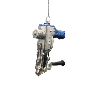 New hand-blown Christmas ornaments cool handgun style glass pendant Christmas tree decoration set products holiday decorations