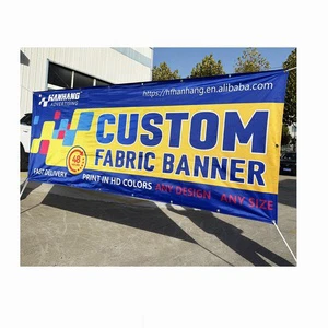 Wholesale Custom Outdoor Banner Logo Design Polyester Fabric Banner Wedding Decoration Banner