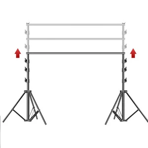 2.6x3m Green Luxury Non-Woven Hand Painted Roll-up Photography Background with Rotating Display and Two Iron Stand Kit