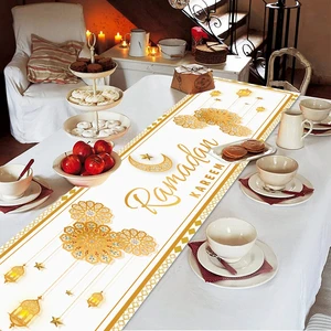 Eid Mubarak Tablecloth Ramadan Decoration for Home 2024 Islamic Muslim Party Supplies Eid Al Adha Ramadan Kareem Home Decoration