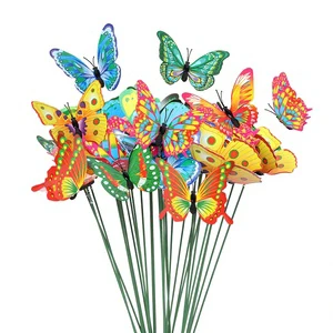 Glow-in-the-Dark 7.5 Cm Lifelike Butterfly Pastoral Countryside Outdoor Garden Decoration 3D PVC
