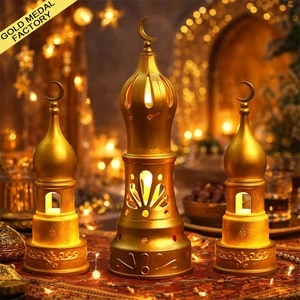Arabian Muslim Islam Home Decor Gift Eid Mubarak Ramadan Hari Raya Ramadhan Ramazan Festival LED Candle Lights Festival Supplies