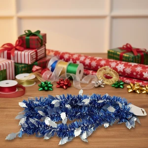 Nature-pak Ribbon OEM Custom Gift Bows China Manufacturer Cheap Price Multi-color Tinsel Party Christmas Tree Garland Household