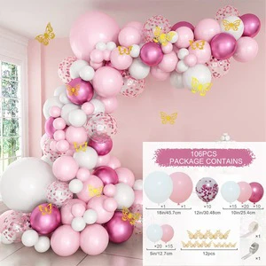 108pcs Garland Arch Kit with Latex Balloons Christmas Halloween Graduation Easter Valentine's Day Birthday Wedding Decorations