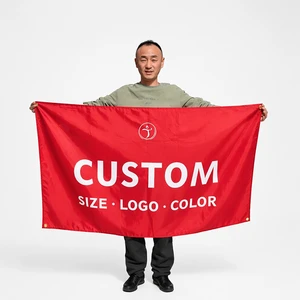 Promotional Custom Printed Double-Sided Polyester Flag Banner Stand Ideal for Events Competitions Corporate Promotion Parades