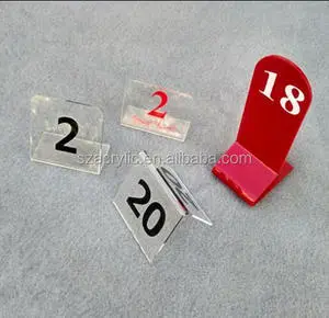 Restaurant Acrylic Desktop Number Plate