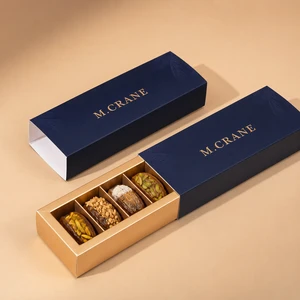 Manufacturer Ramadan Chocolate Date Packaging Sliding Drawer Food Box Date Custom Logo Box Dates Packaging Boxes