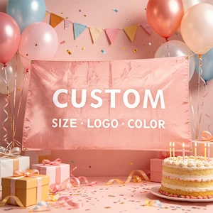 Full Color Bright Polyester Banner Digital Print Eco-Friendly Custom Indoor/Outdoor Event Business Retail Party Advertising JY