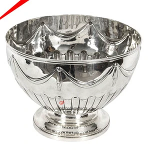Ultimate Quality High End Finished Metal Steel Round Punch Bowl for Home Wine Cooler Bowl