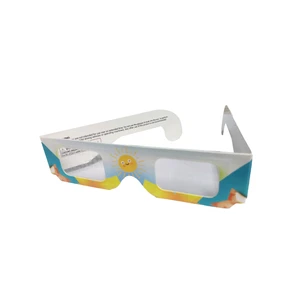 Custom Logo Printed 3D Paper Diffraction Glasses Party Firework Glasses Heart Diffraction Glasses