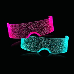 Hot Sale Party Favors Glow In The Dark Techno Glasses DJ Cool Fashion Light Up Glasses For Men And Women