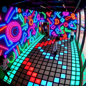 RGB Touch Color Change LED Floor Brick Light 3D Interactive Display For Outdoor Lighting Show For Garden Decor Dance Floors