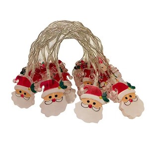 Santa Claus Christmas Tree Indoor Plastic String Lights Battery Operated Decorative Fairy Lights for Window Christmas Decor