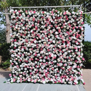 DKB Factory Wholesale Wedding Decoration Supplies High Quality Multicolour Silk Flower Wall Photo Booth Backdrop Flower Wall