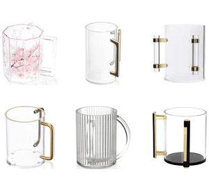 Jewish Judaica Kosher Gifts Rosh Hashanah Netilat Yadayim Kids Ritual Custom Two Handles Acrylic Lucite Morden Elegant Wash Cup