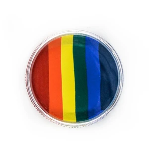 Rainbow Flag Face Paint Painting Gay Lesbian Pride Festival 6color Water Activated Profession Rainbow Pride Split Cake Facepaint