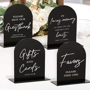 Customized Rectangle Acrylic Table Cards for Wedding Reception Seating Signs Custom Event Place Names & Table Numbers Display