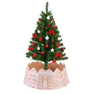2025 Custom Metal Christmas Tree Collar 3-Panel Cutout Outdoor Stand Accessories Premium Skirt Decoration for Festive Christmas