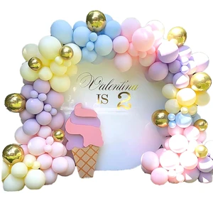 Wholesale Rainbow Baby Shower Colorful Gender Yellow Wedding Pink Chain Pastel Party Birthday Theme Kit Set Balloon Arch Garland