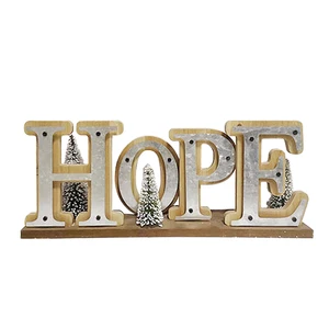 Hot Sales Custom Christmas Wooden Decoration Christmas Ornaments For HOPE