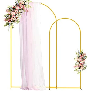 Birthday Party Supplies Decoration Metal Arched Balloon Frame Backdrop Stand Gold Floral Wedding Arch