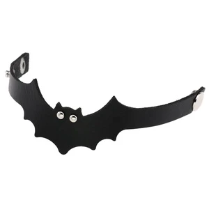 Punk Personality Retro Black Handmade Demon Bangle Bats Leather Bracelet