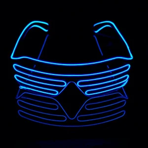 High Brightness Funny Led Party Glasses RGB Multi Color Cheap Party Decoration Halloween EL Sunglasses El Wire Neon Rave Glasses